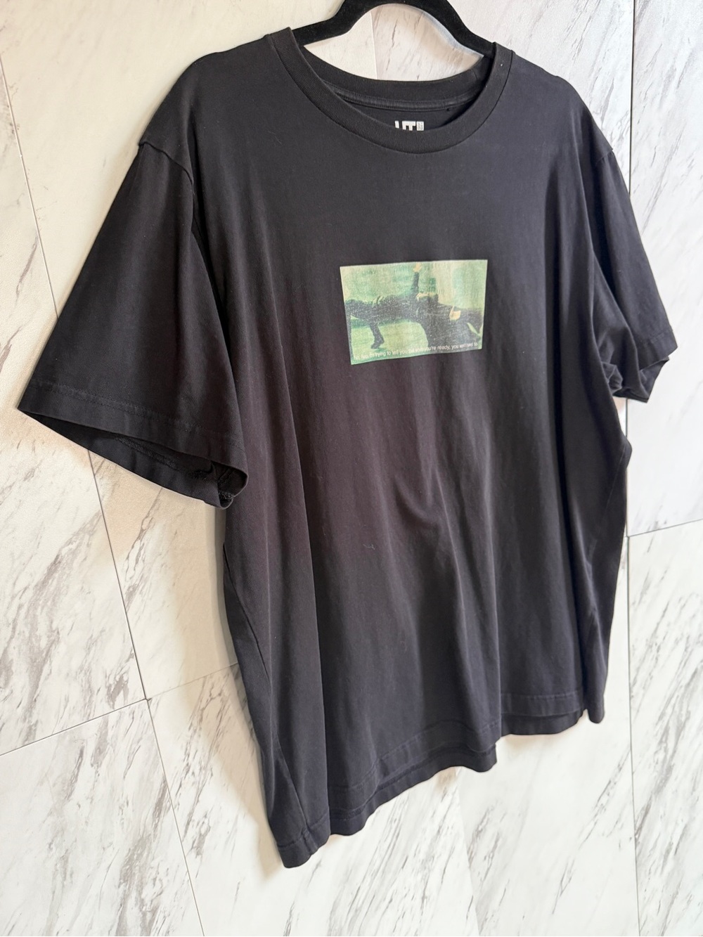 Uniqlo Matrix UT Graphic Black Neo Bullet Time Double Sided Tee Size XL